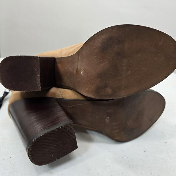 Jeffrey Campbell Boots Womens Size 10 Tan Rumble Suede Block Heel Ankle Booties - Picture 8 of 12